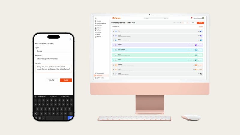 Vlastní PDF editor, správa reklamací a podpora externistů